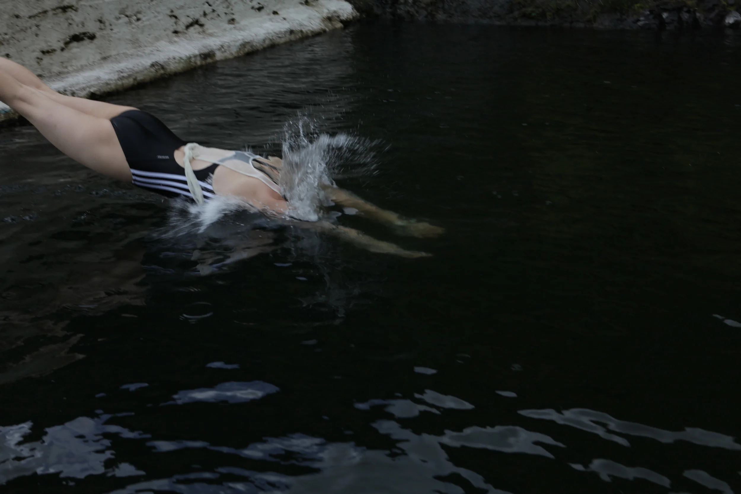 Diving in (Swimsuit Adidas, top Bernhard Wilhelm)