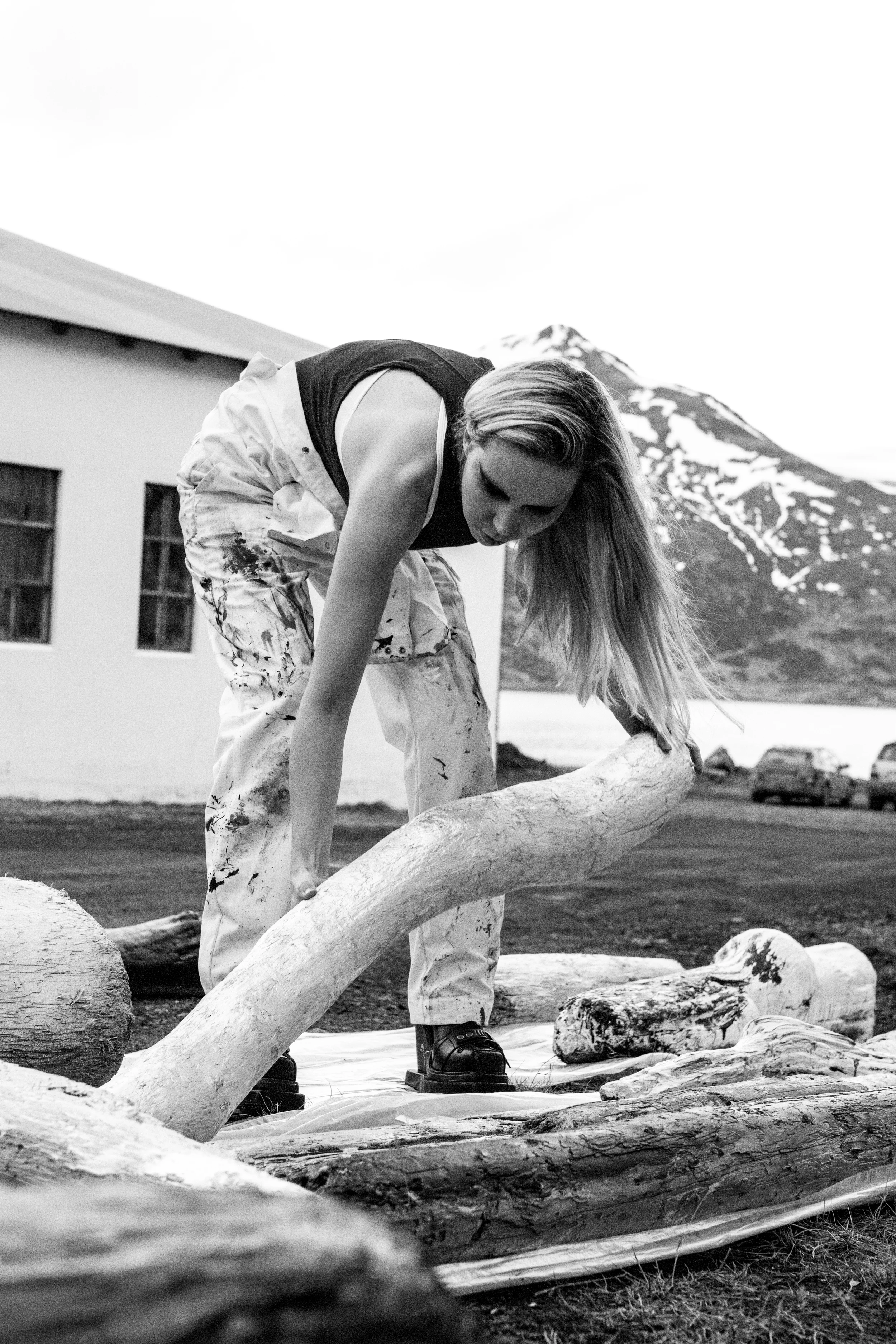 Looking at the work (top Rick Owens, shoes KTZ)