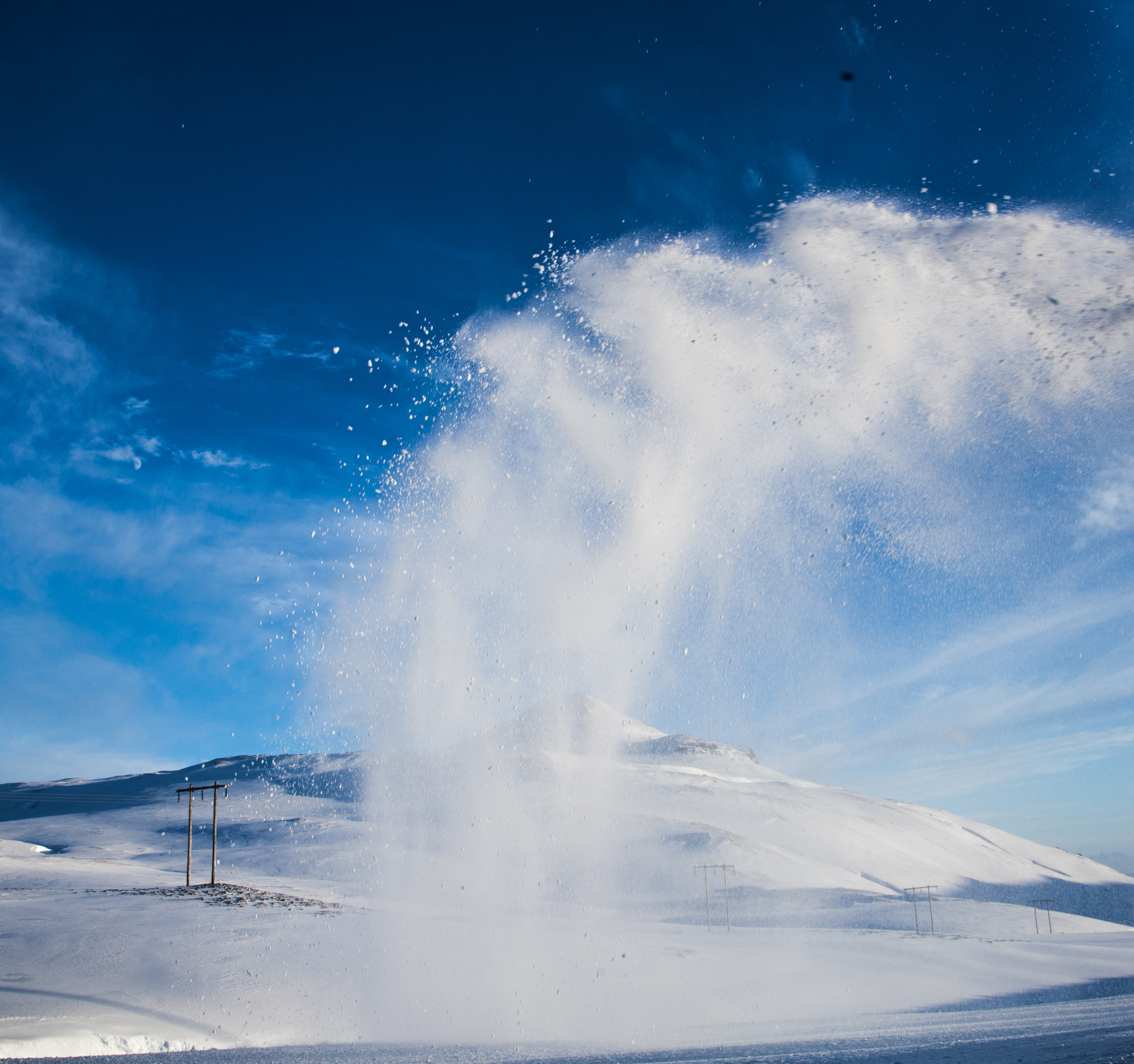 A snow shower