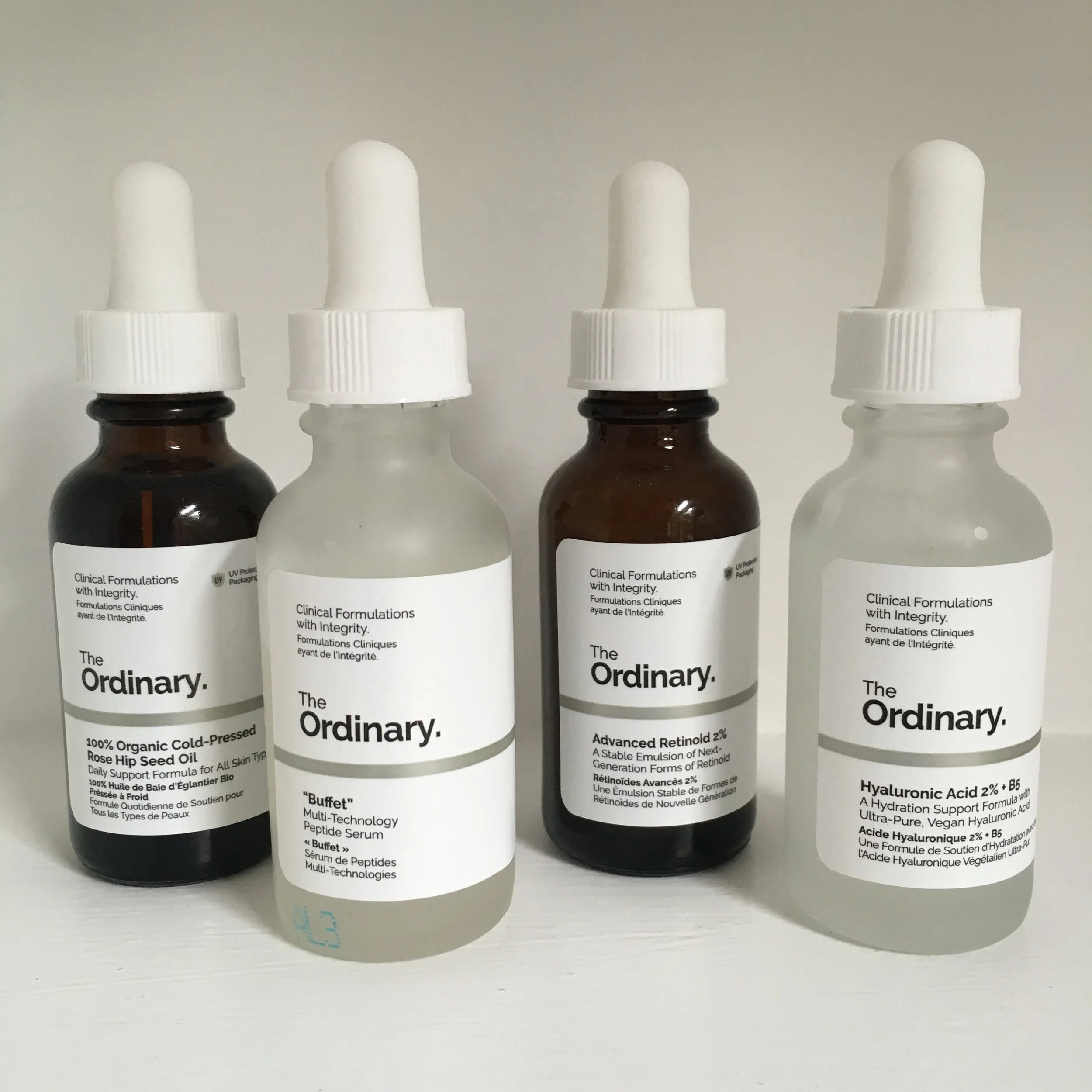 My four first-choices from The Ordinary. 