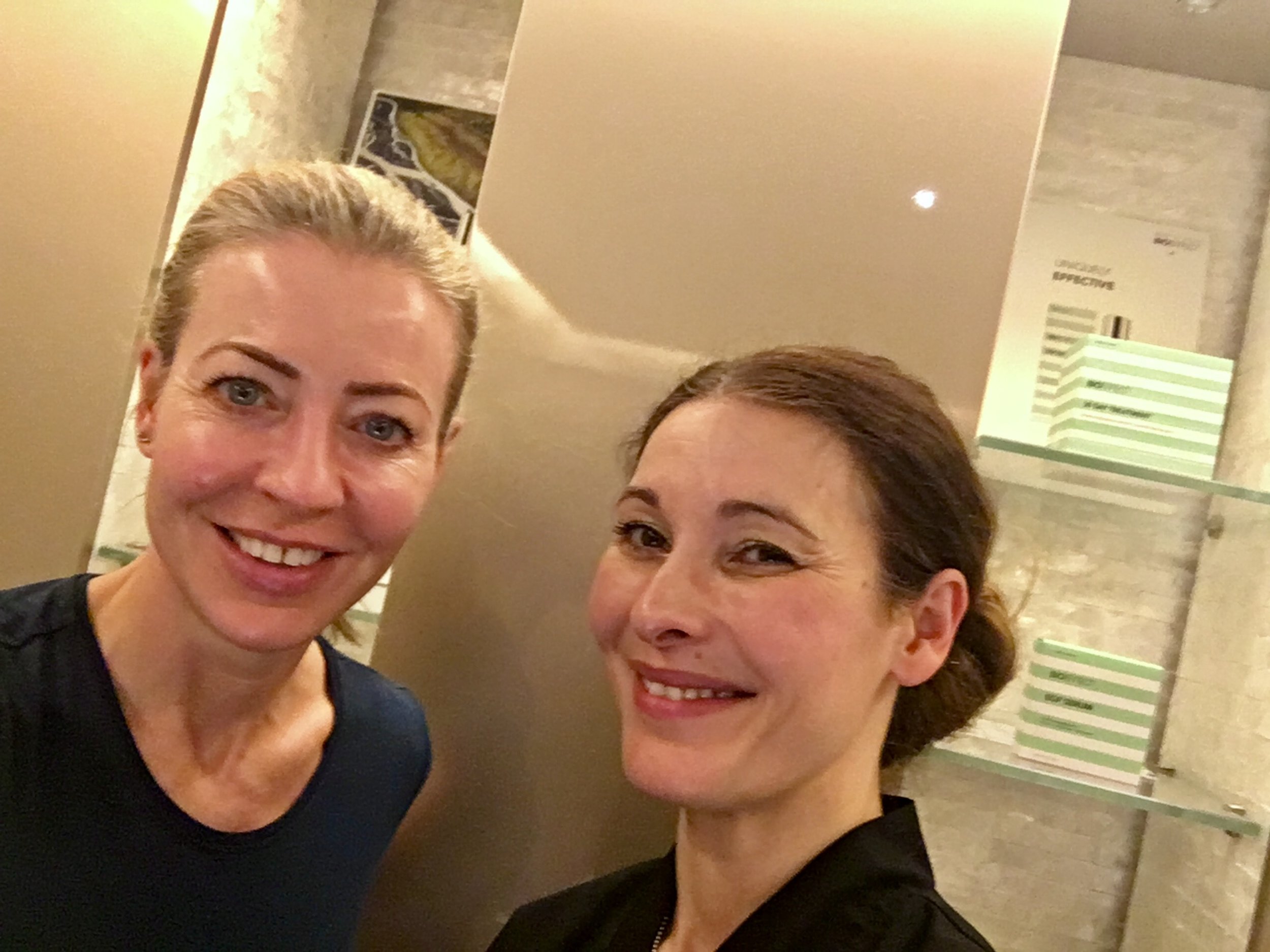 With Cheryl Cagiola at the Urban Retreat, after trying the Bioeffect Fire and Ice Facial 