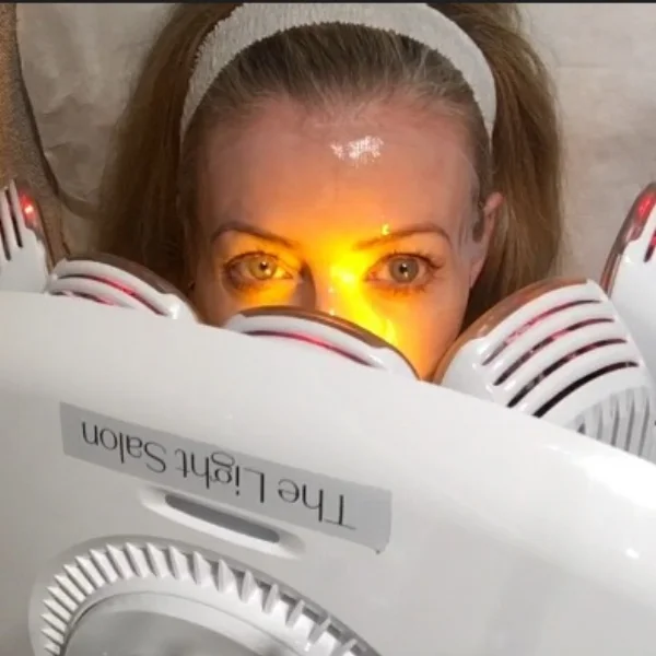 I'm going in: taking a peep out from under the canopy at The Light Salon 