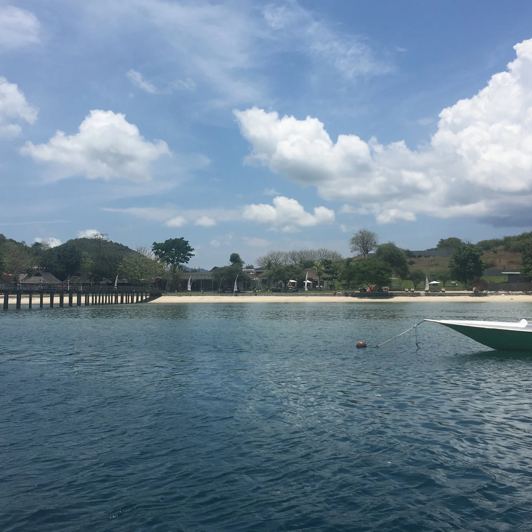 Arriving at the unspoiled gem that is Gili Gede (there IS a hotel straight ahead of the jetty, but it's not too obvious) 