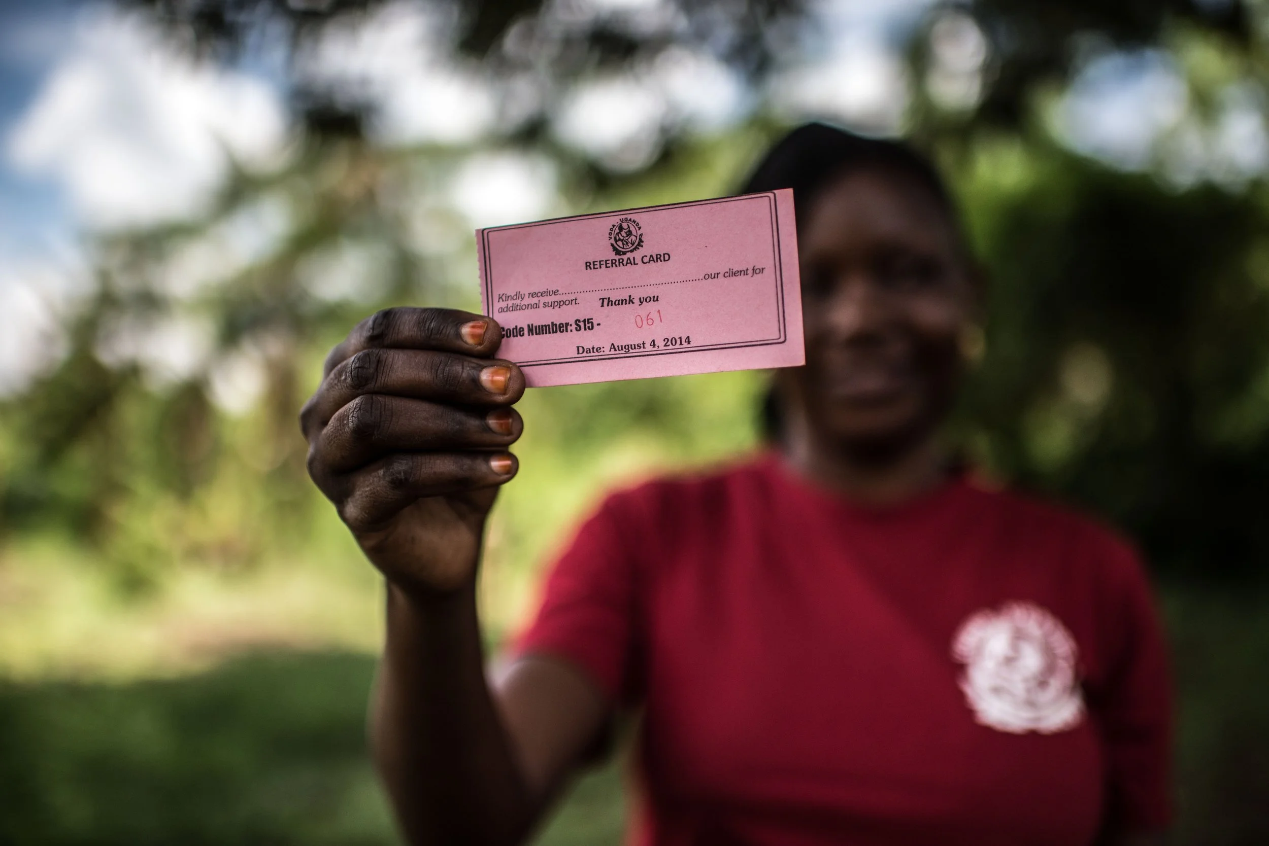 The referral cards used by VODA volunteers to refer young people for sexual and reproductive health services