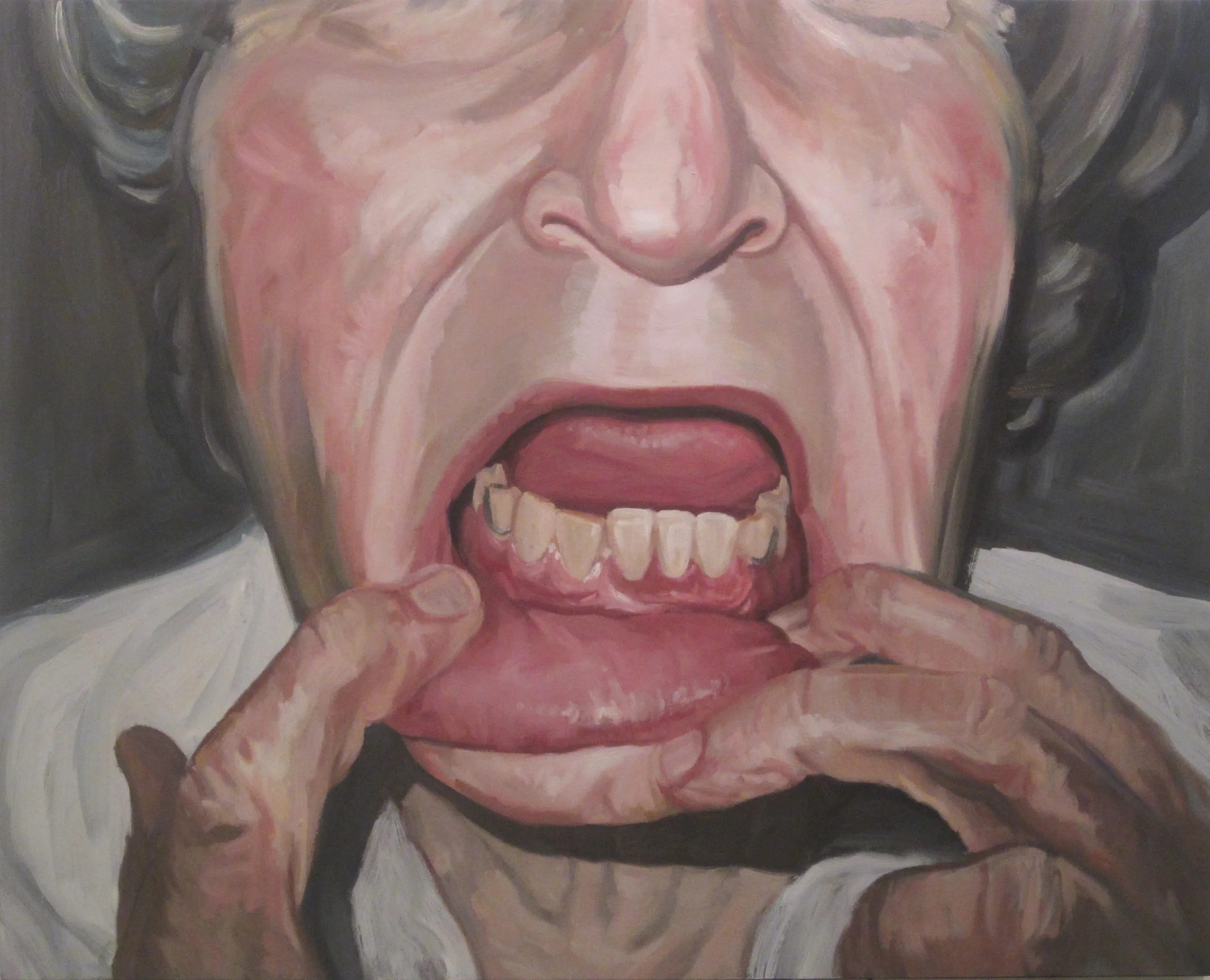 Mothers New Teeth II Oil on Panel 24 x 30in.
