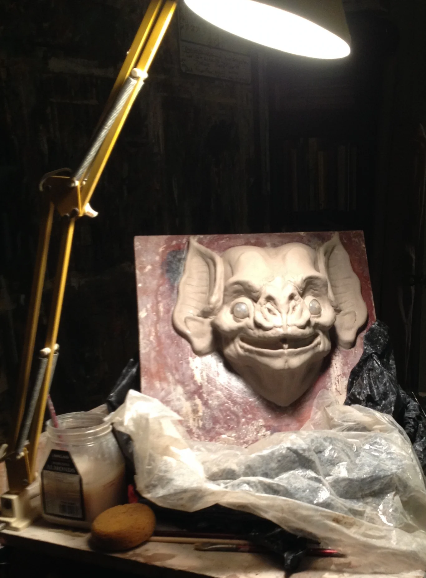 Bat WED clay sculpture