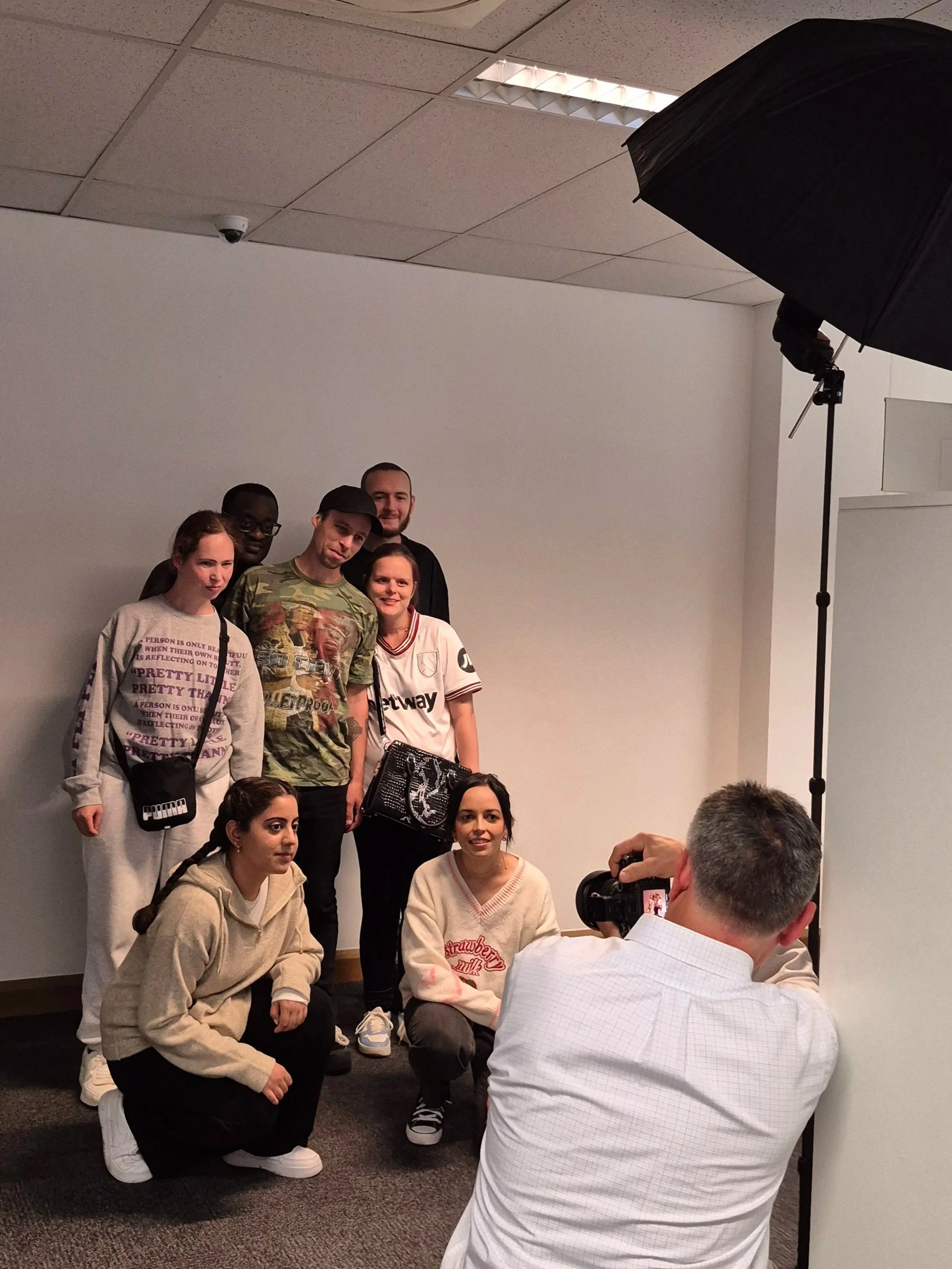All-day drop-in community workshops facilitated by project participants: collage-making with Elena Juzulenaite and photobooth by Zoltan Varga