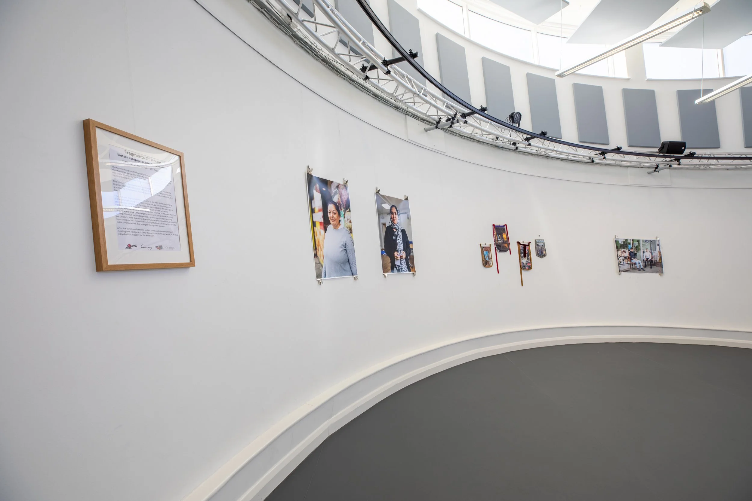 2025 group show Fragments of Home: Eastern European Stories from Newham, facilitated by Paulina Korobkiewicz and supported by Elana Juzulenaite, collaboration between Rosetta Arts and Newham Heritage Month, commissioned by Culture Within Newham and f