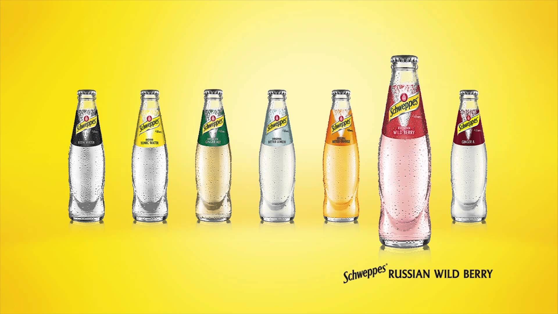 Gebinde-Innovation: Schweppes in der neuen Gastro-Flasche + Neue Sorte Schweppes Russian Wild Berry