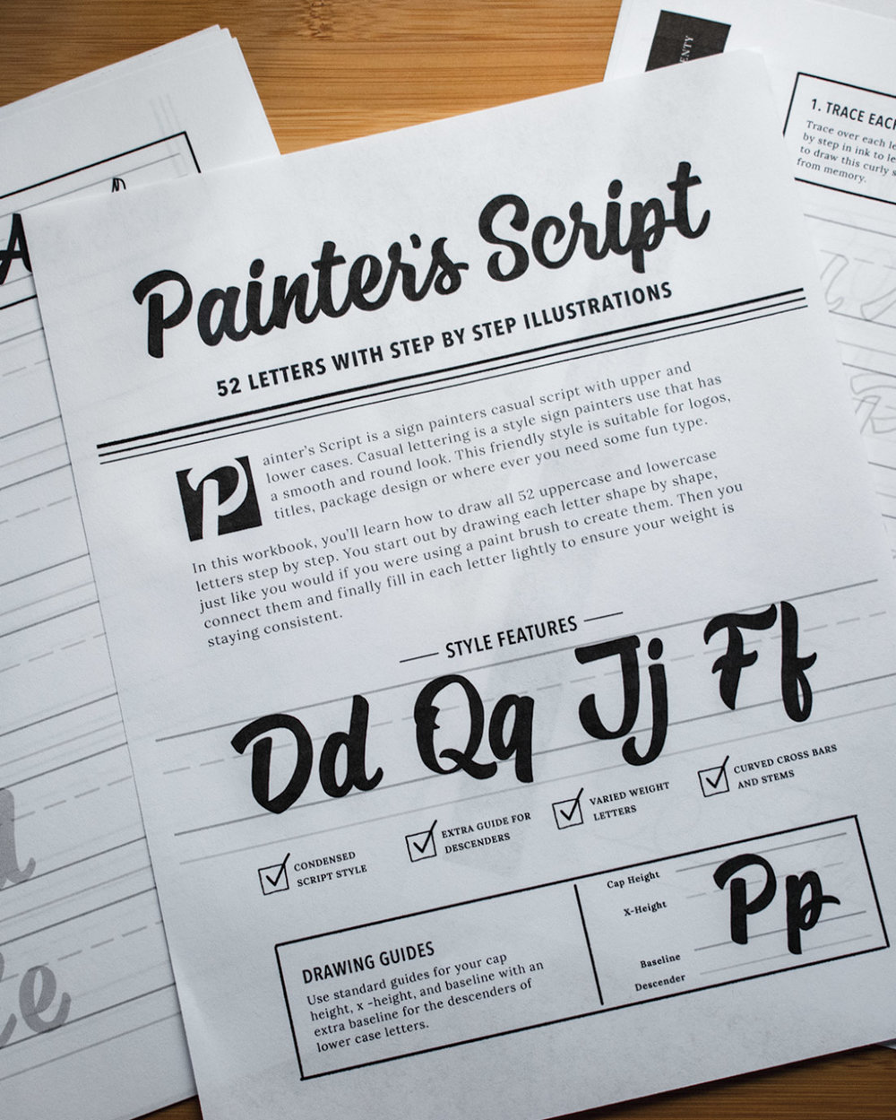 PAINTER'S SCRIPT LETTERING WORKBOOK (PDF) by LetterShoppe — STEFAN KUNZ