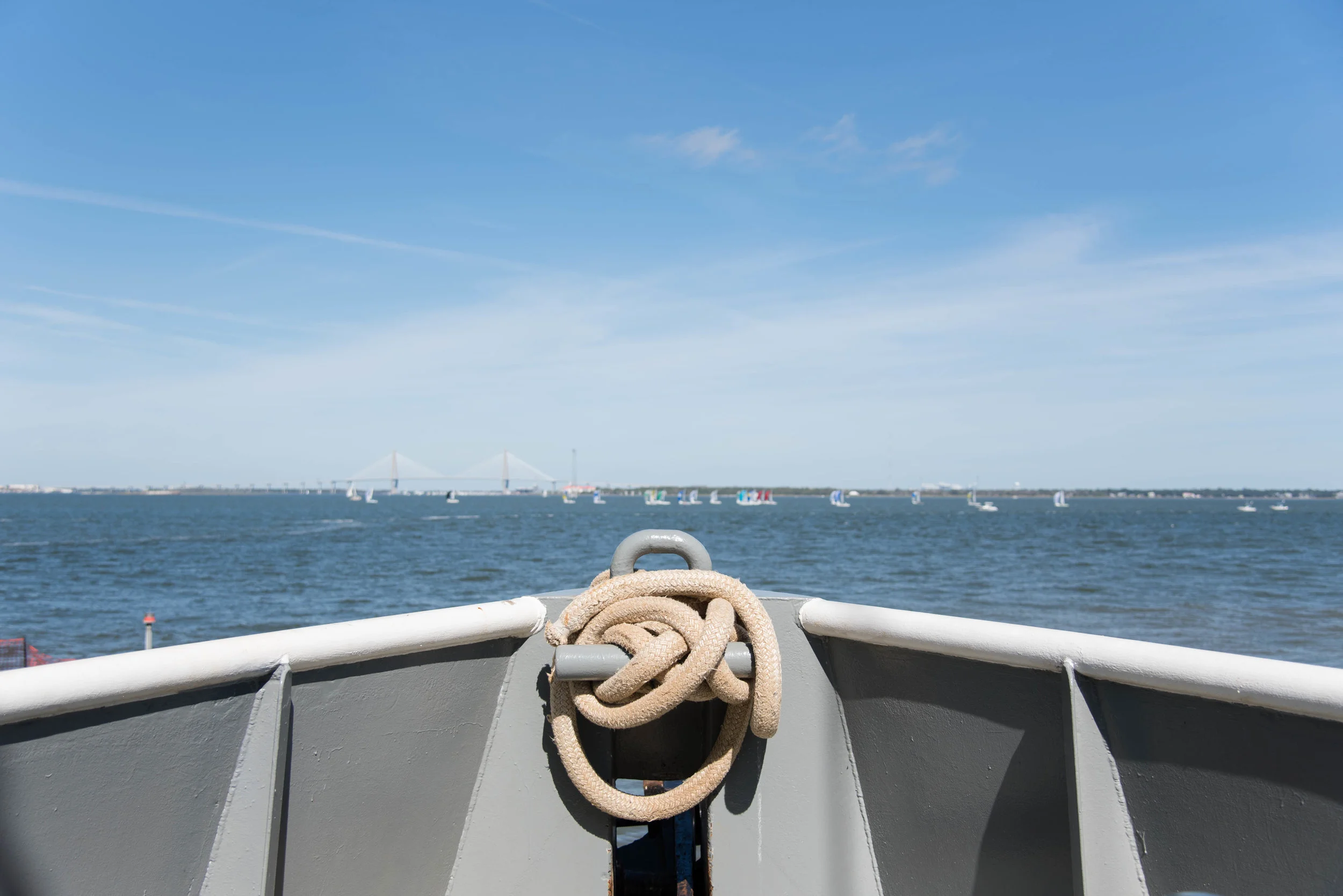 Can't beat the view from the bow of the R/V Palmetto. (Photo: Taylor Main)