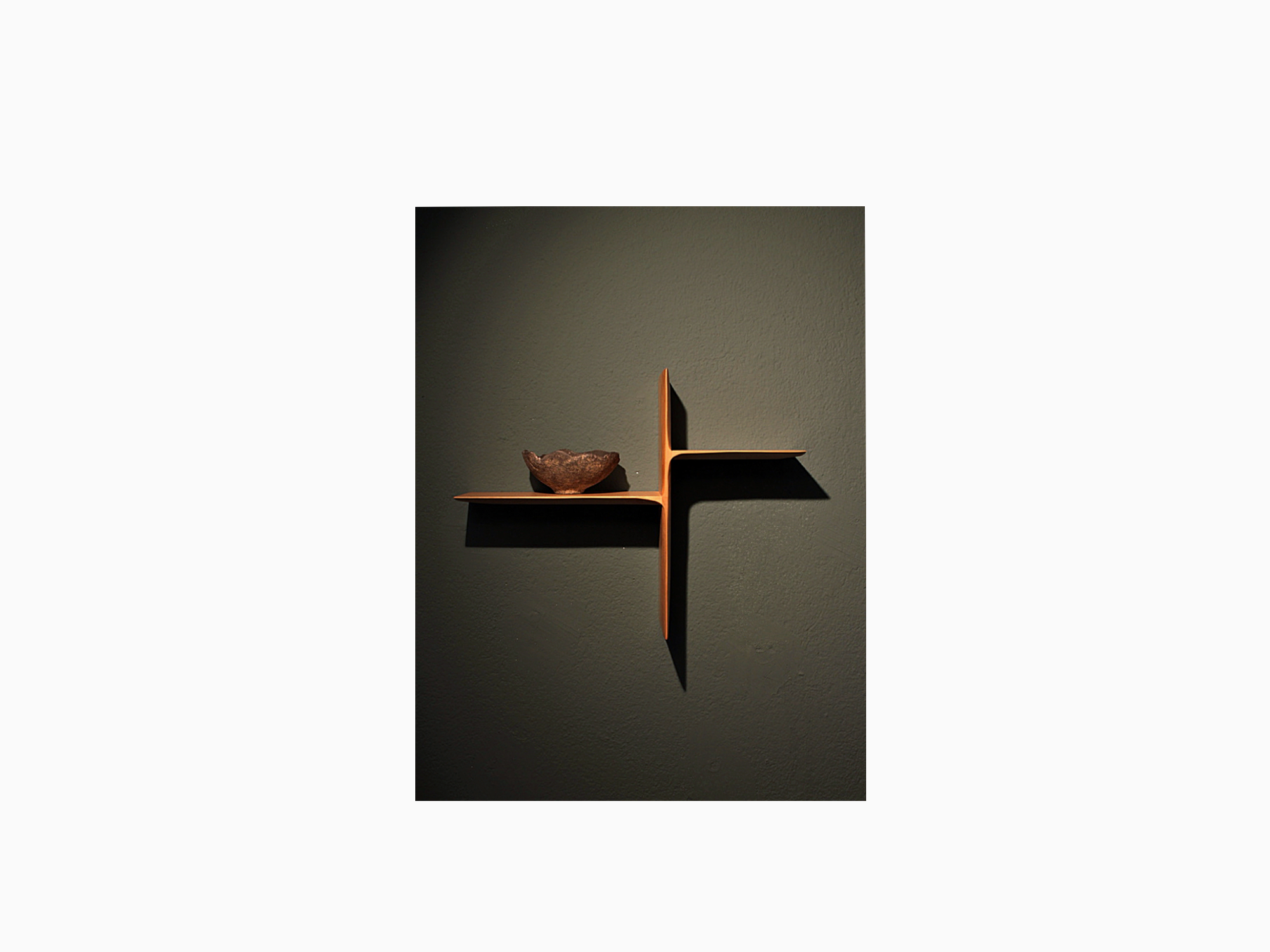 Wood wall shelf