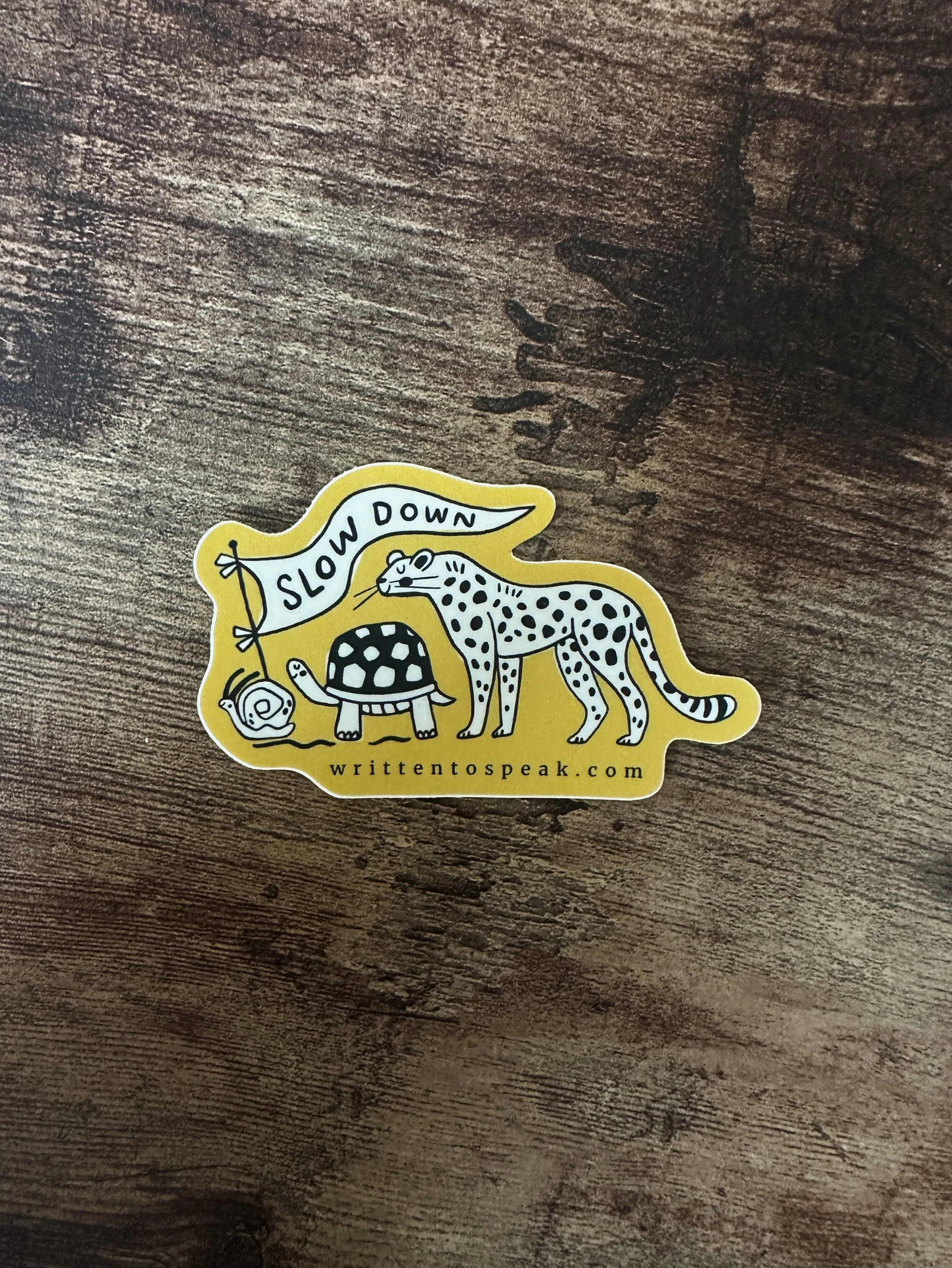 Slow Down (Animals Sticker)