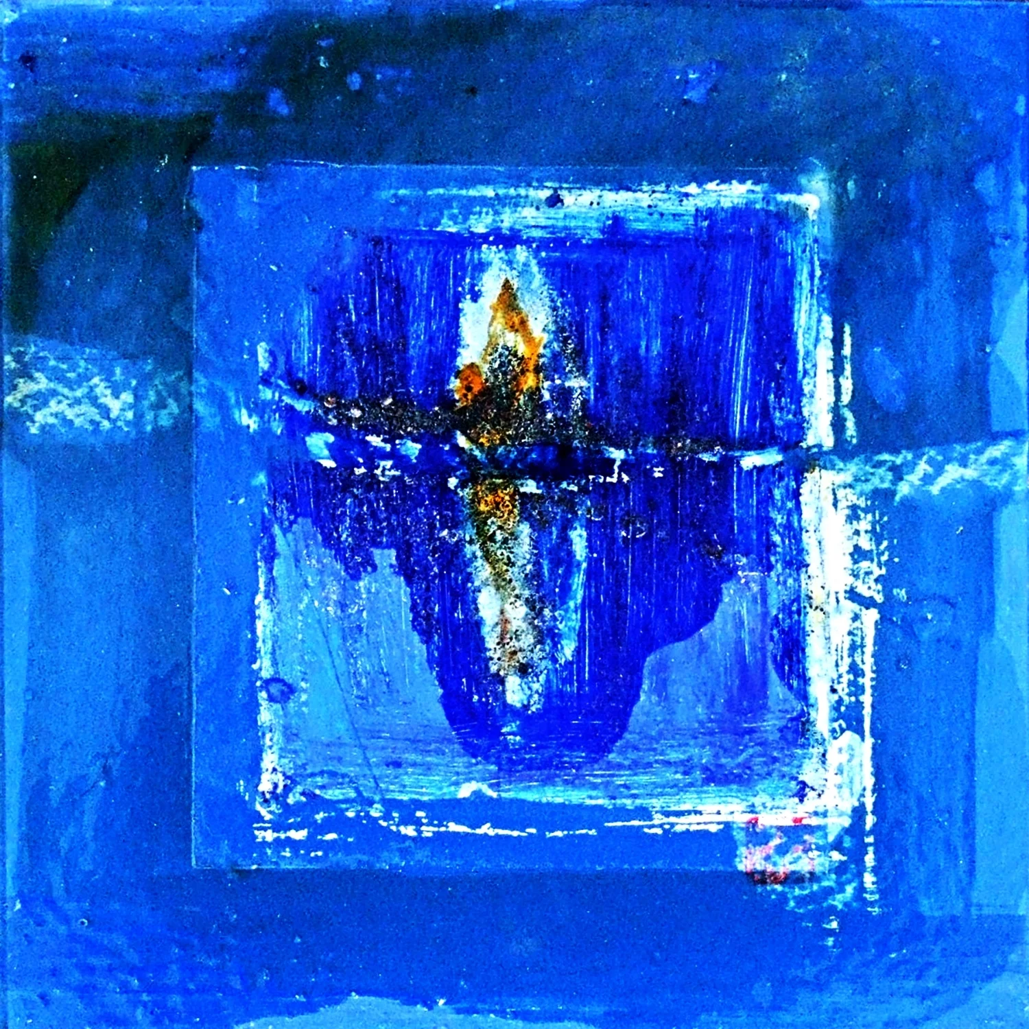 Vessel in blue m/m on paper 30x30cm 2007