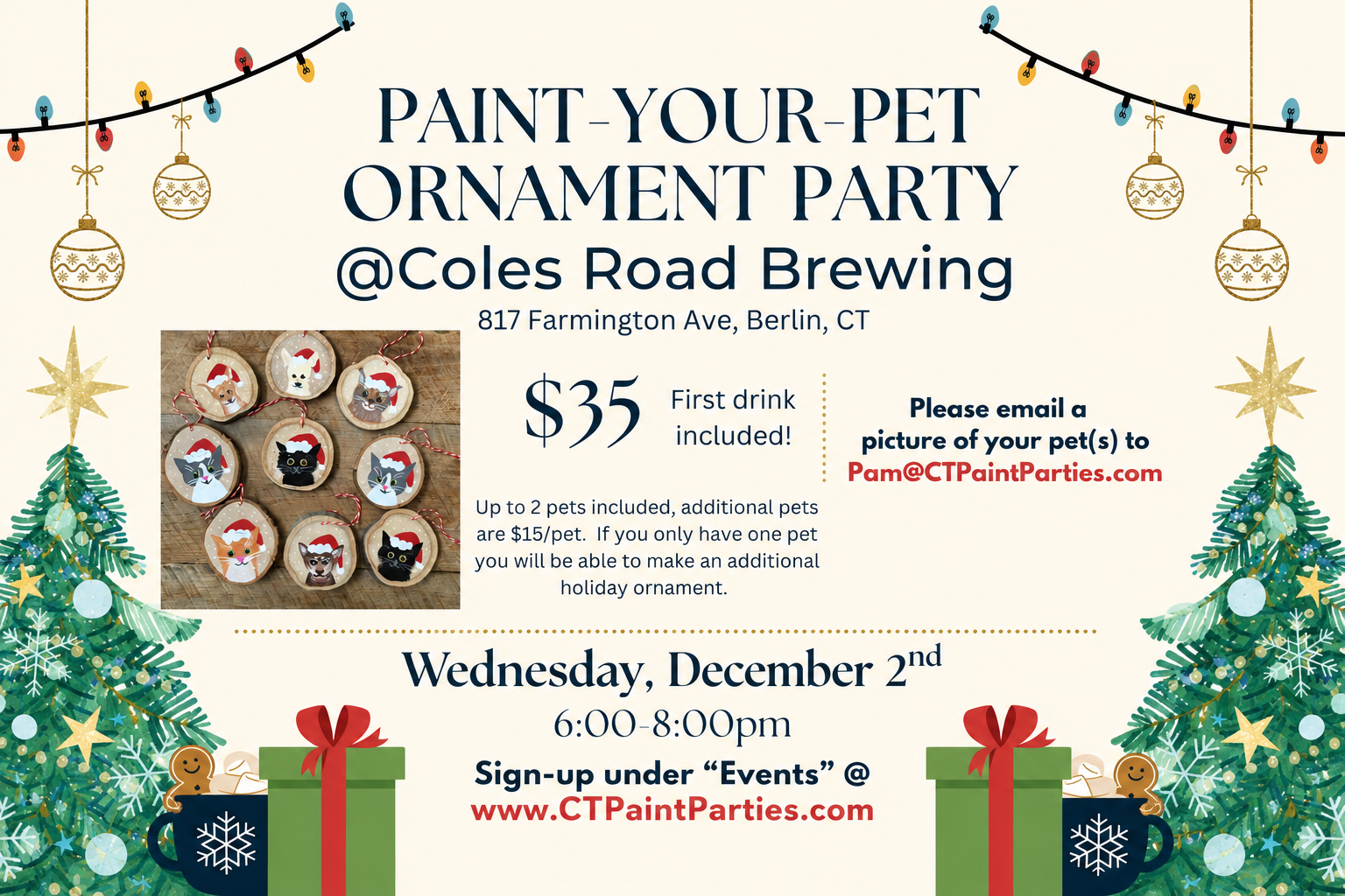 Paint Your Pet Ornament Party