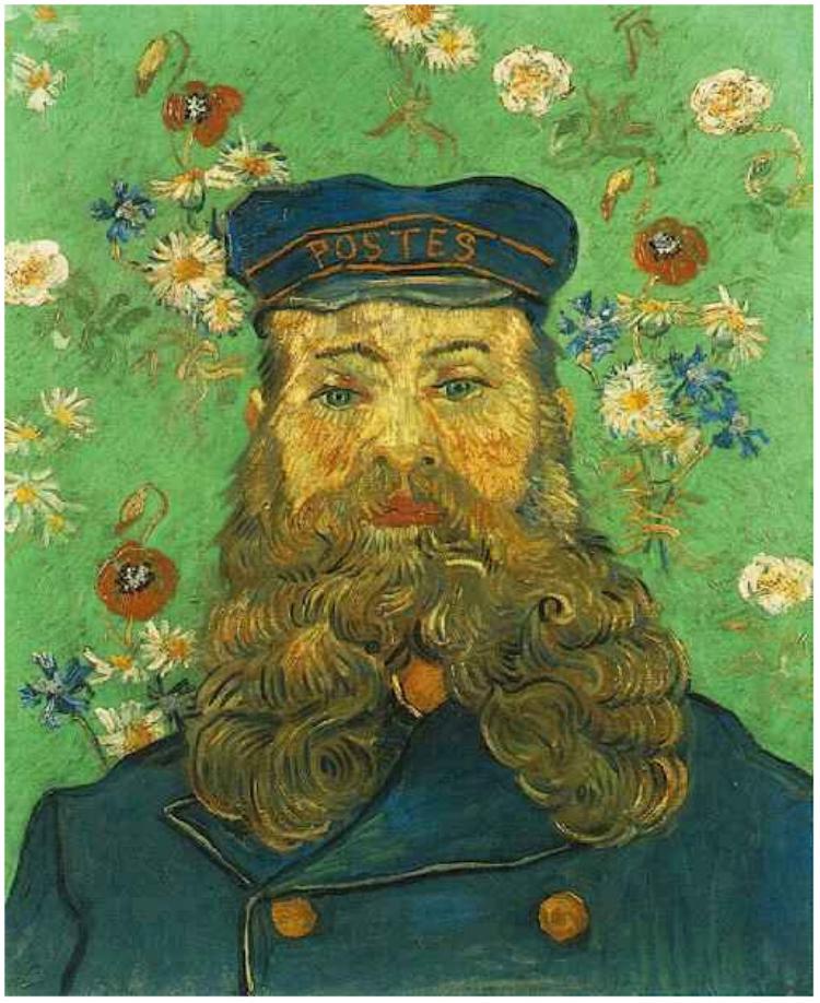 Van Gogh, "Portrait of the Postman Joseph Roulin" (April 1888)