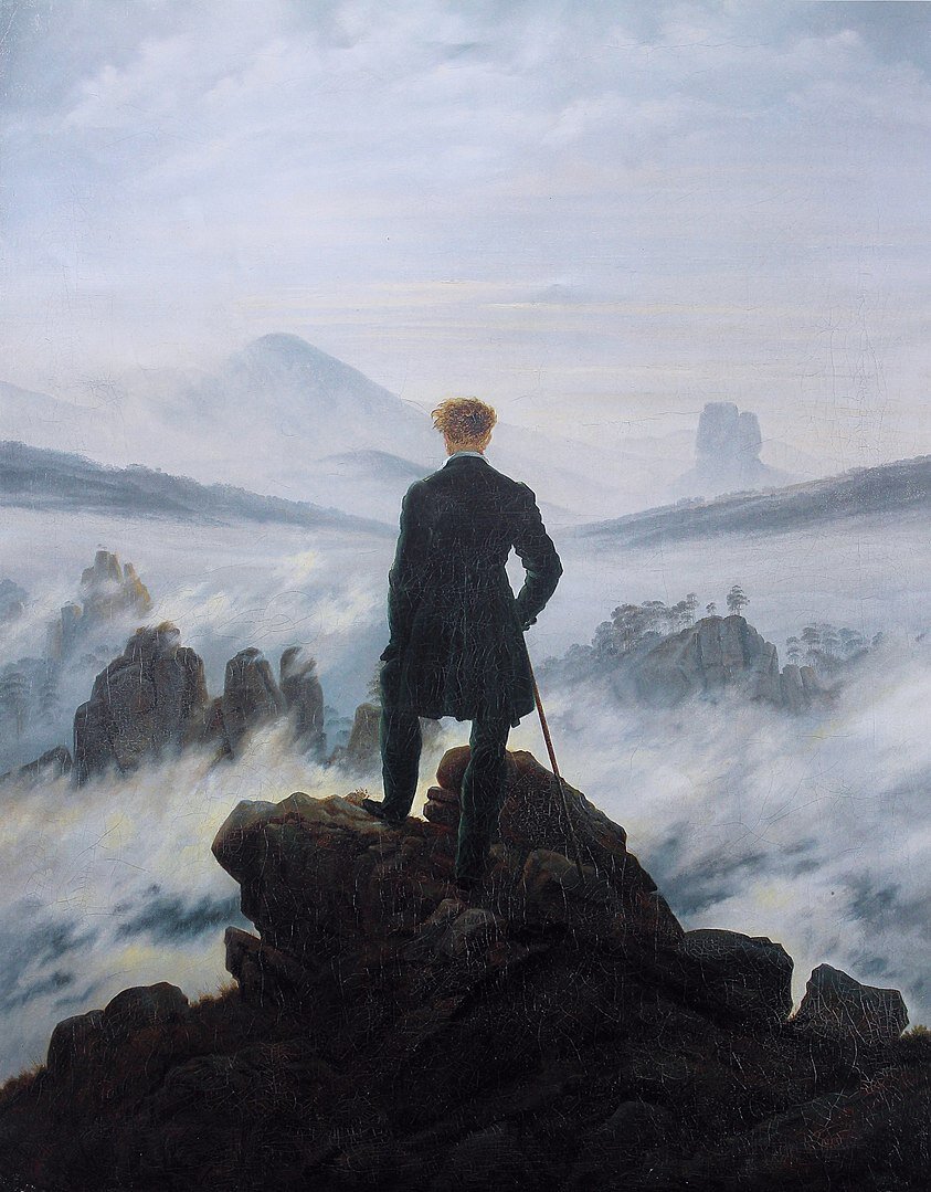 Caspar David Friedrich, "Wanderer above the Sea of Fog" (1818)