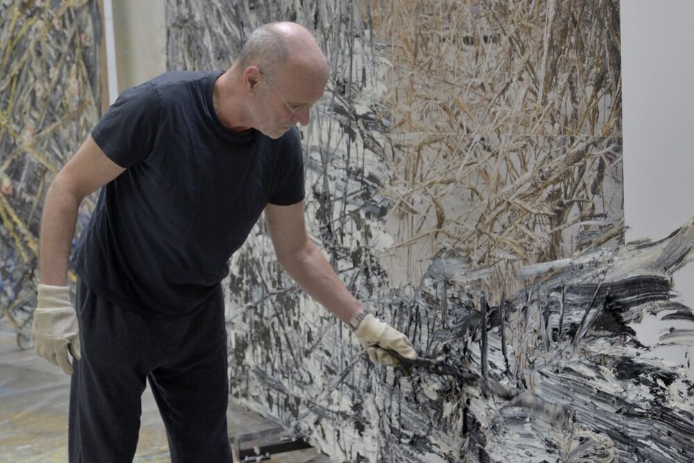 Anselm Kiefer in the studio.