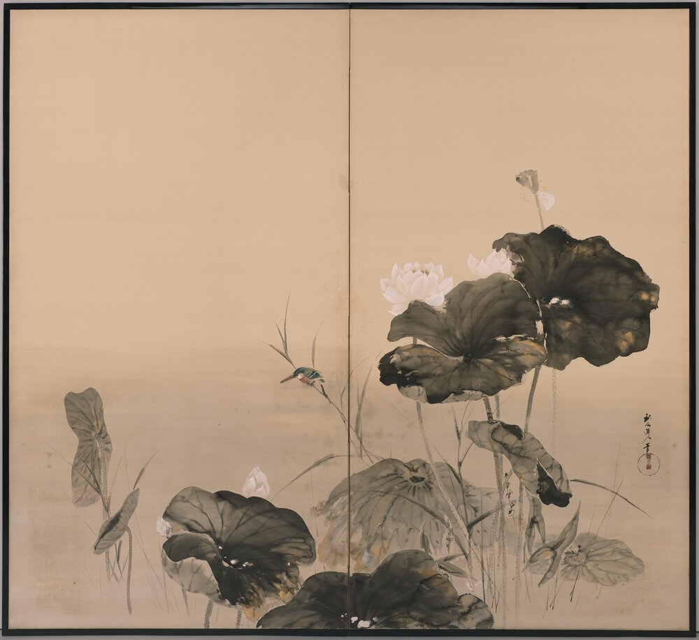 Okutani Shūseki 奥谷秋石, "Lotus Pond" (late 19th - early 20th century)