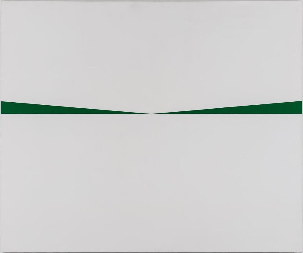 Carmen Herrera, "Blanco y Verde (no. 1)" (1962)