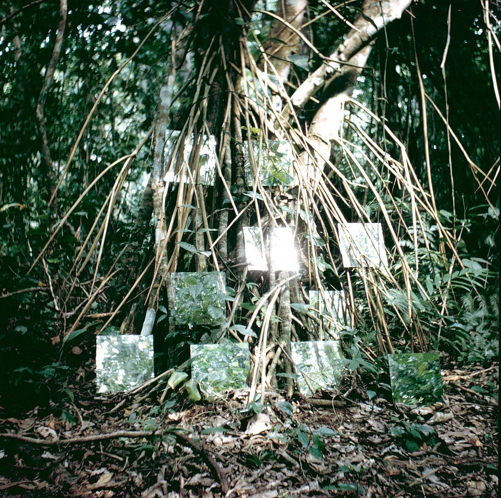 Robert Smithson, "Yucatan Mirror Displacement" (1969)