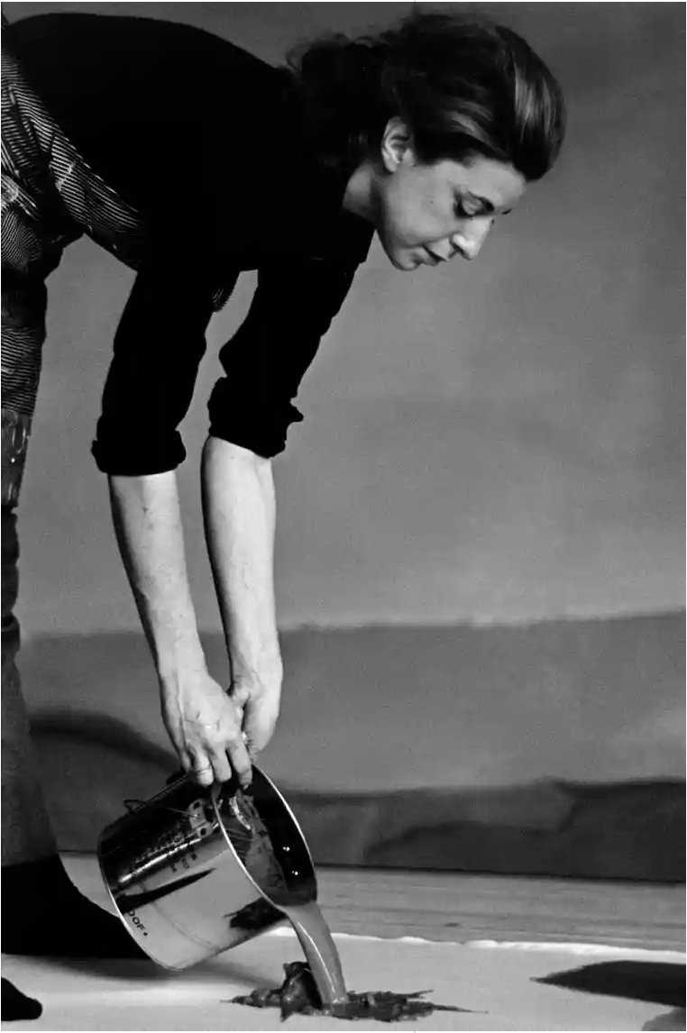 Helen Frankenthaler in her studio.