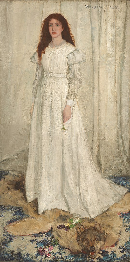 James Abbott McNeill Whistler, "Symphony in White, No. 1: The White Girl" (1862)