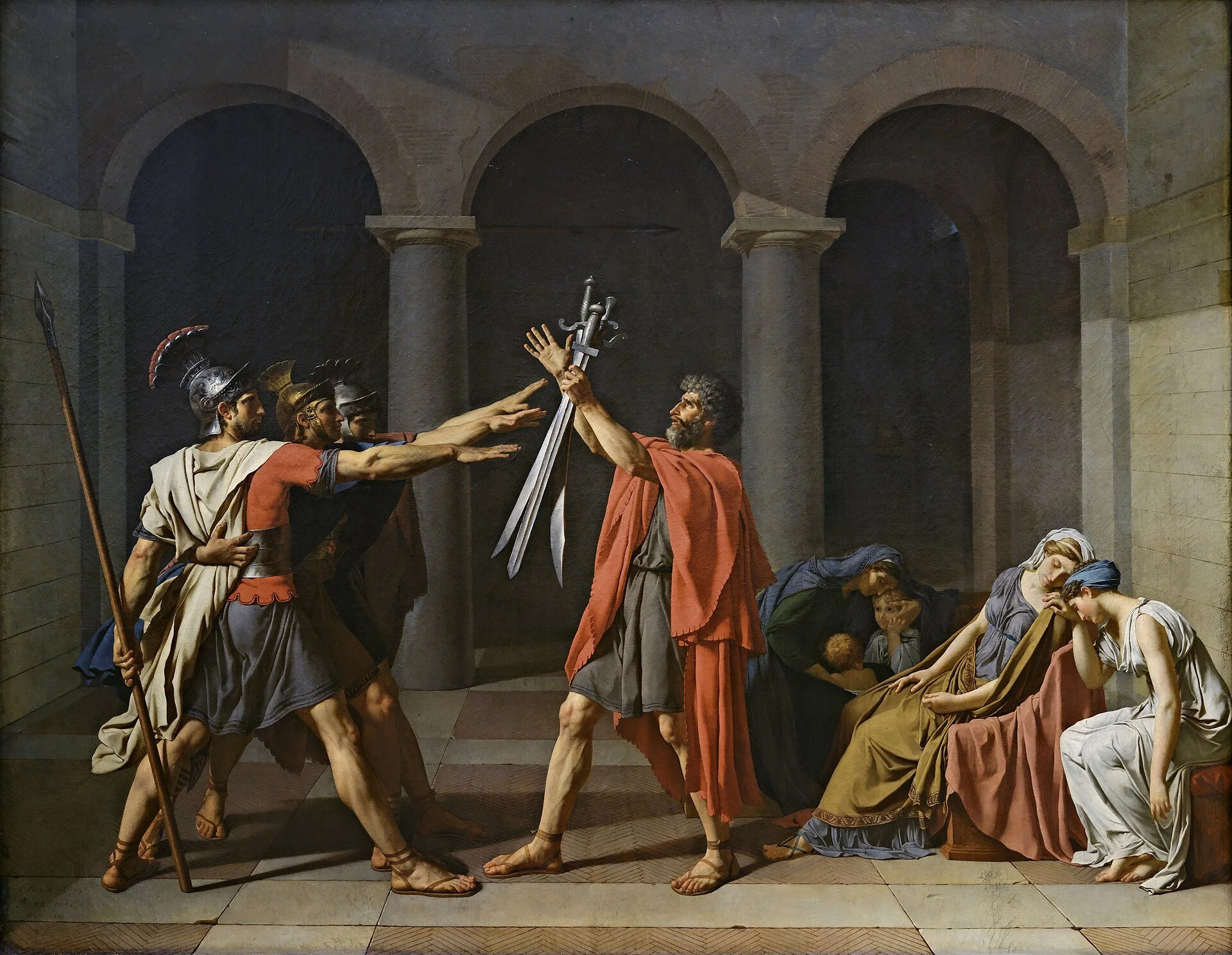 Jacques-Louis David, "The Oath of the Horatii" (1784)