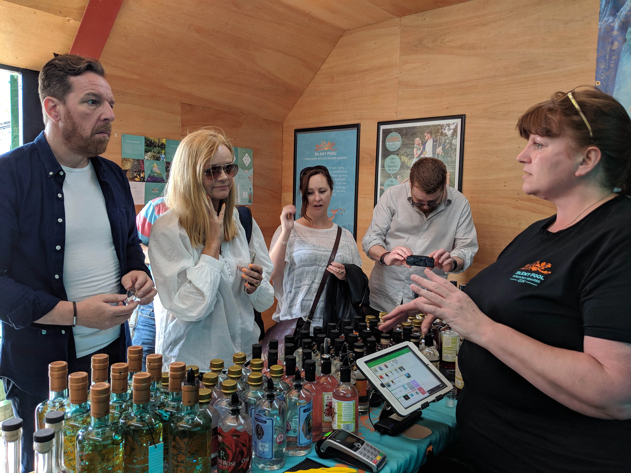 Gin tasting at Silent Pool Distillery