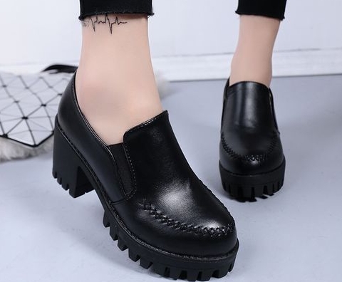 Simply Walk Chunky Heel Platform Loafers