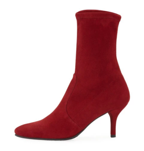 Stuart Weitzman Cling Suede Sock Bootie