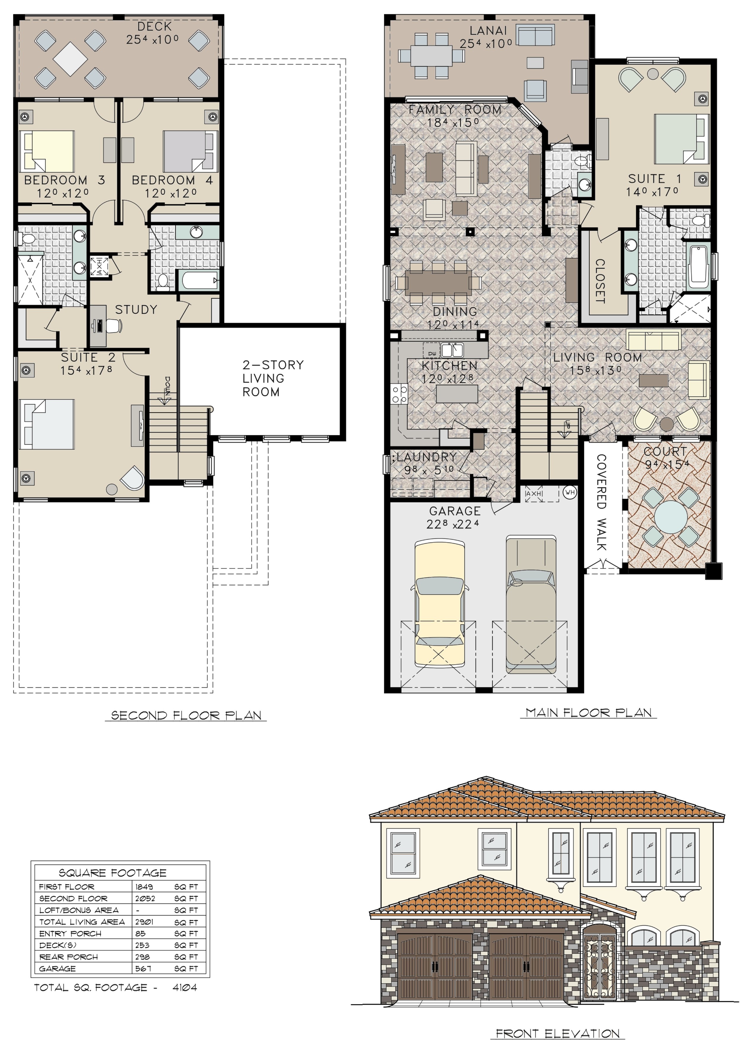 50' lot 4104 sqft