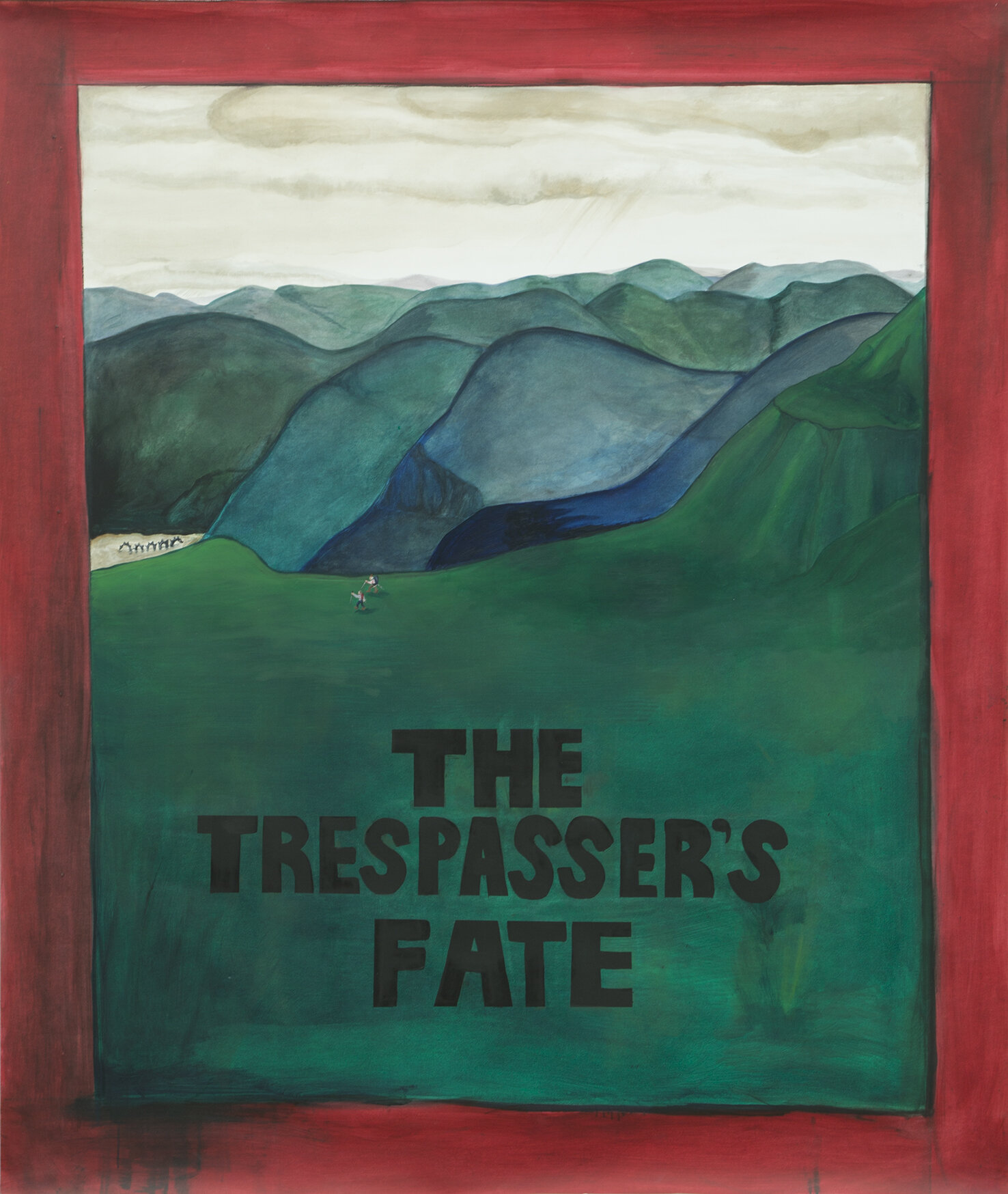 'The Tresspasser's Fate' 2017, Oil on Paper, 150 x 180cm