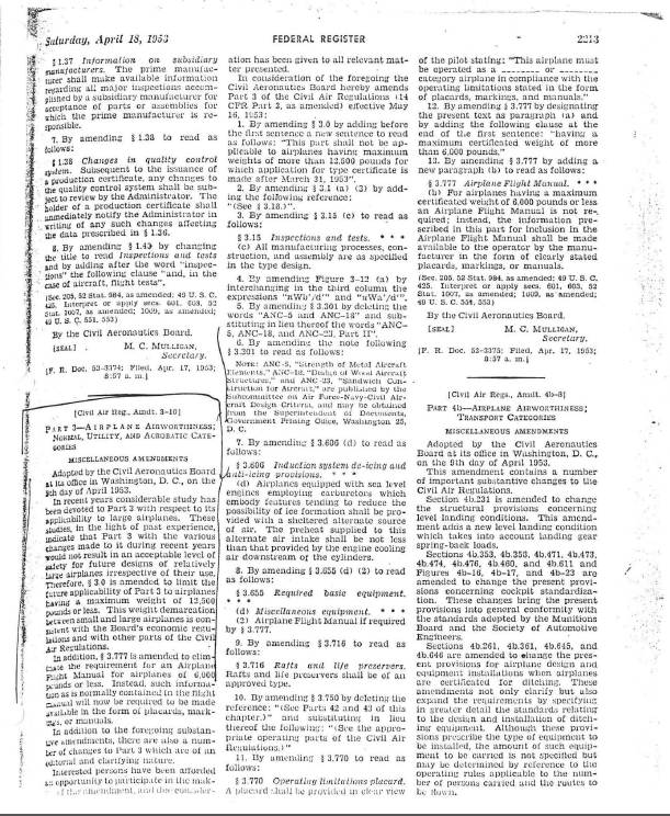 18 FR 2213, April 18, 1953