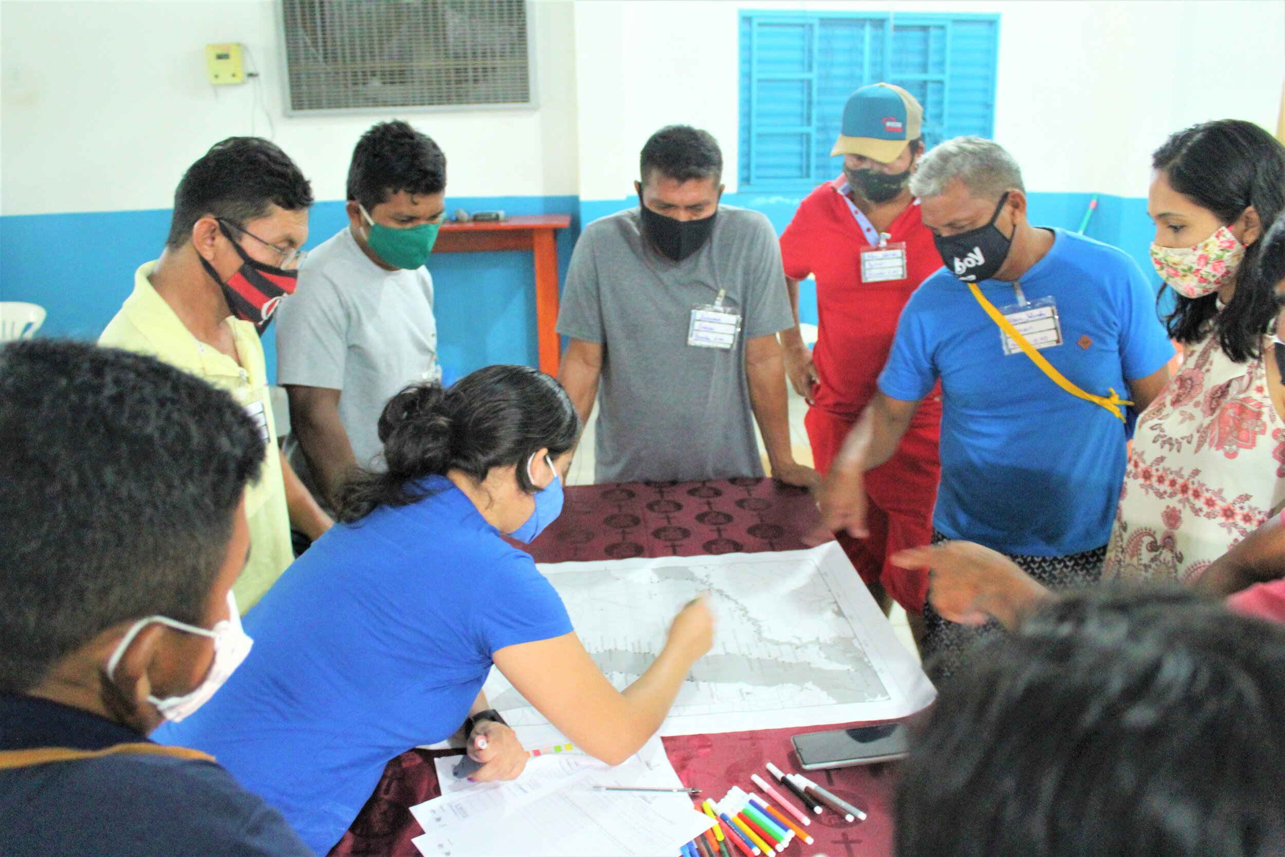 Pescadores indicam situação da pesca na região do Baixo Tapajós em oficina de mapeamento participativo