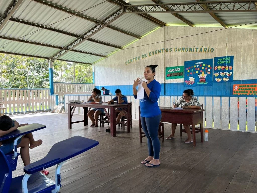 Devolutiva de resultados do monitoramento da pesca e contagem de pirarucu é realizada em Tapará Miri e Pixuna do Tapará