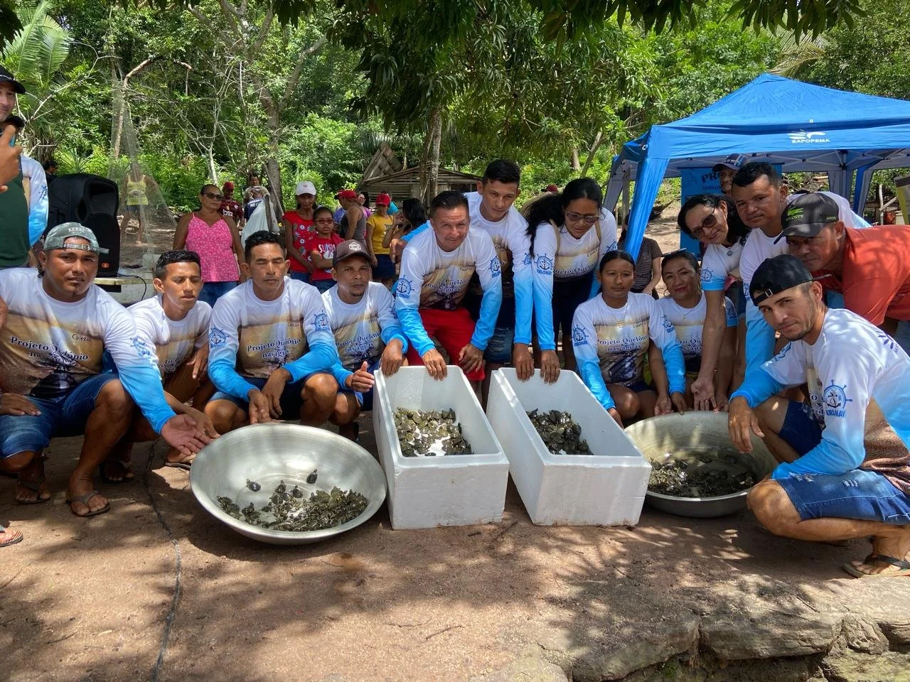 Comunidade Correio do Tapará celebra soltura de mais de mil tracajás