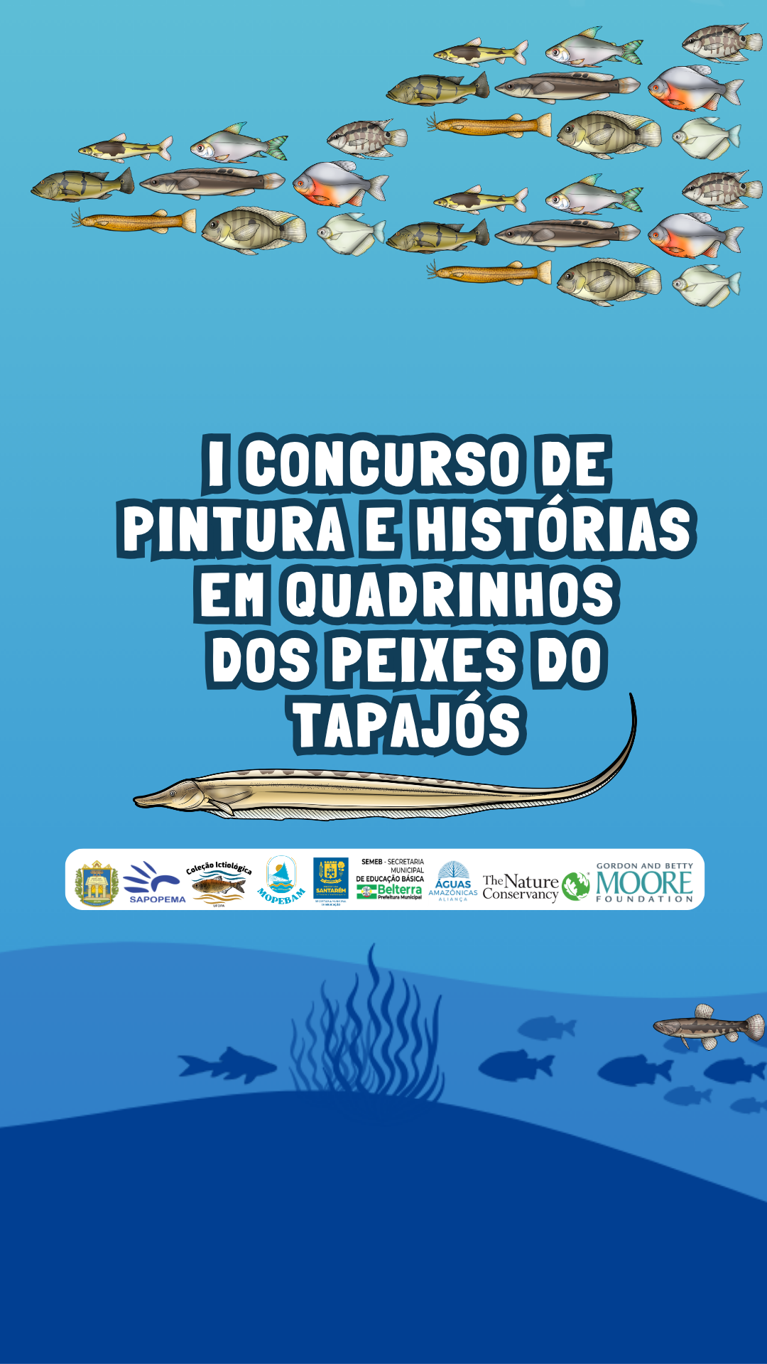 Inscrições abertas para o I concurso de pintura e histórias em quadrinhos dos Peixes do Tapajós. Edital;