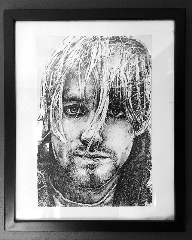 "Kurt Cobain" (Framed)
