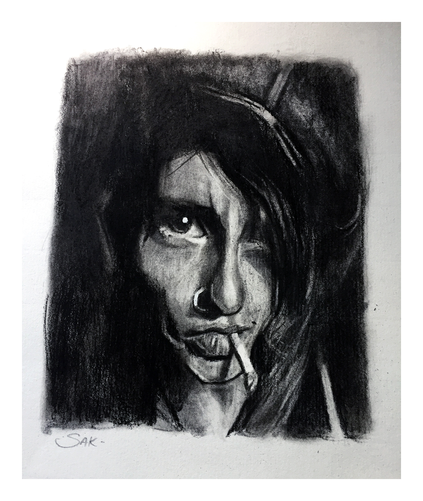 Izzy Stradlin caricature portrait 