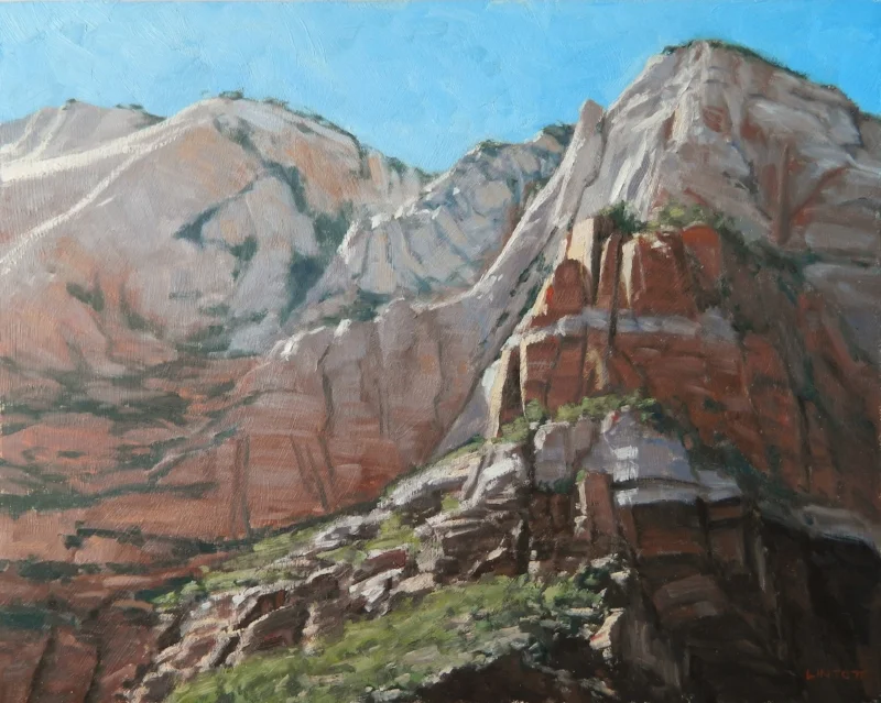 Cliffs of Zion- oil- 16"x20" SOLD
