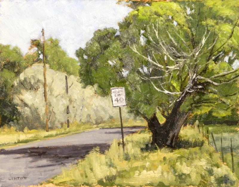 Speed Limit 40, oil - 11"x14"