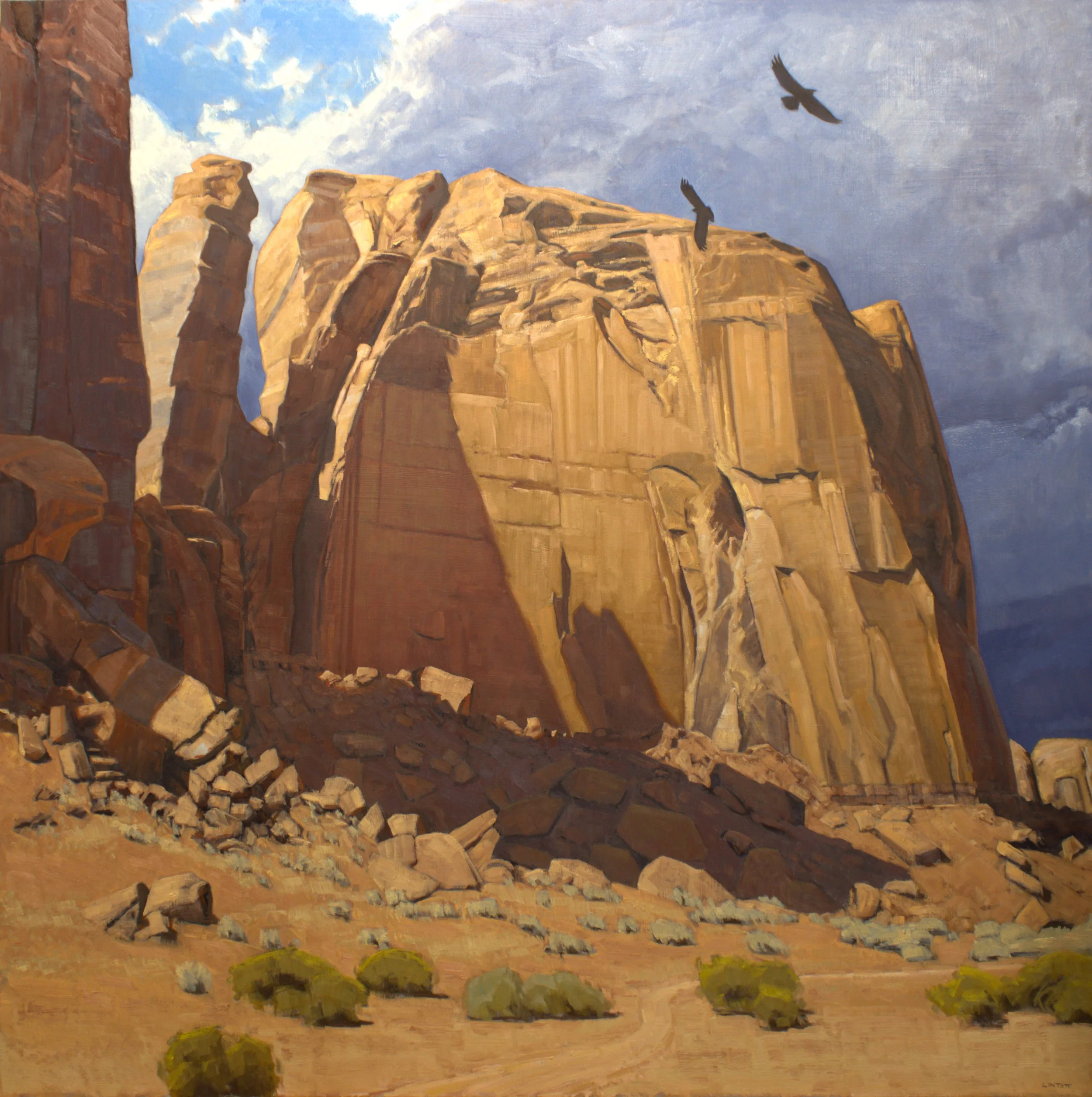 Rain God Speaks - Oil, 48"x48"