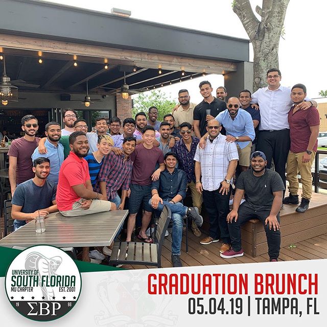 The brothers of Sigma Beta Rho had a great time celebrating the end of the semester at brunch yesterday. Congratulations to all those who graduated this semester and thank you to all the alumni that came through to celebrate with us!
#ΣΒΡ #MuMecca #Brotherhood