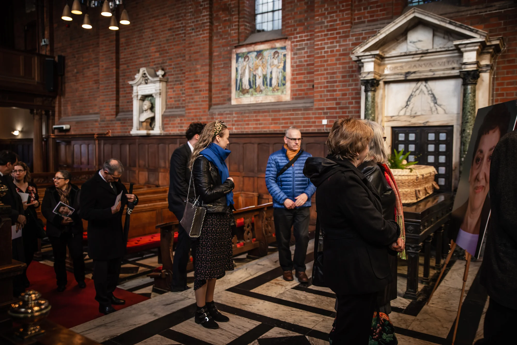 Funeral at Golders Green Crematorium in London