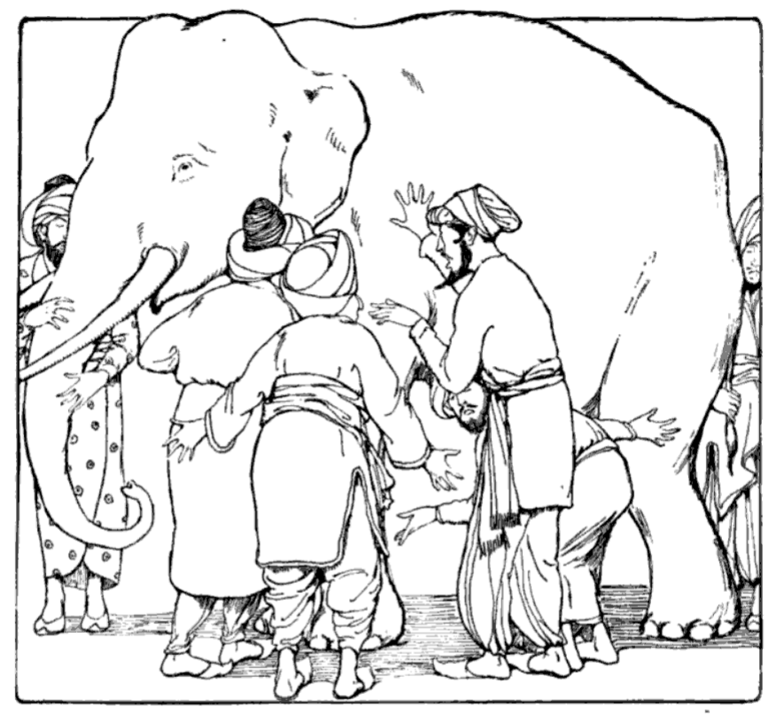 Blind men with elephant