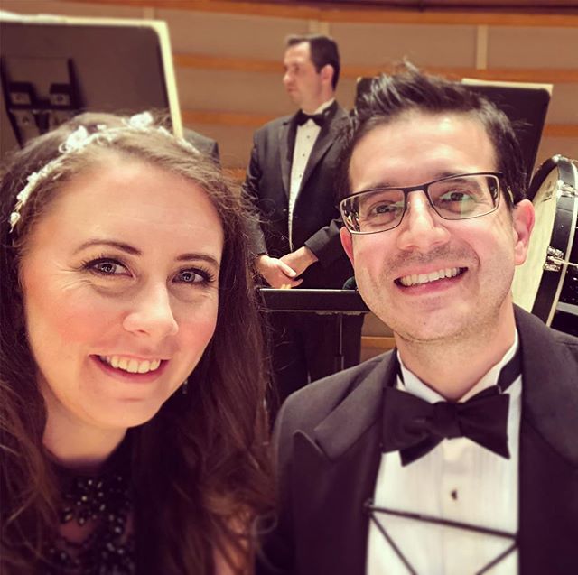 @miamisymphony concerts at the @arshtcenter are ALWAYS more fun when @dannelophone is there 🥰🥰🥰 #thecouplewhoplaystogether #staystogether #music #miamimusic #orchestra #saxophone #harp