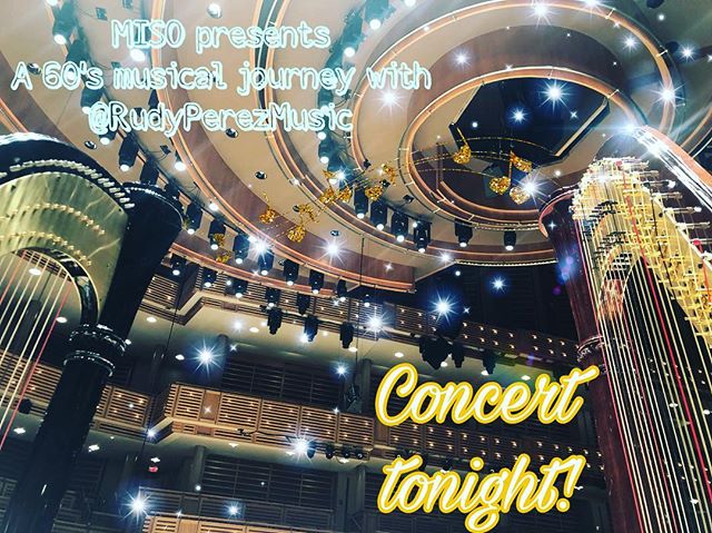 @miamisymphony 60&rsquo;s concert with @rudyperezmusic 🎶👩🏻&zwj;🎤tonight at the @arshtcenter at 6pm 🎤 #orchestra #miso #60smusic #salviharpsofficial #viewfromtheharp #livemusic #miamimusic #miami