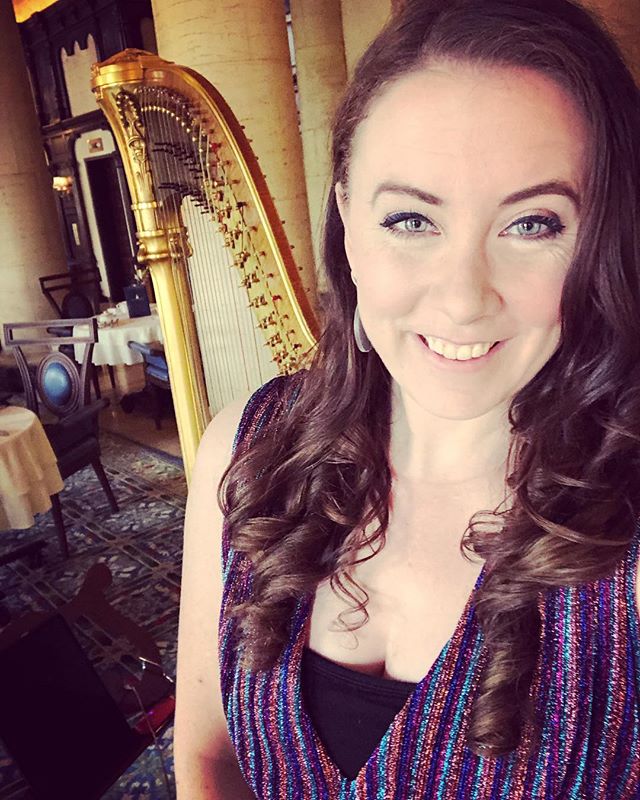 #sparkles just felt right today ❤️✨ #live harp at the @biltmorehotel for #afternoontea 2-5 live-streaming on Facebook #livemusic #miamimusic