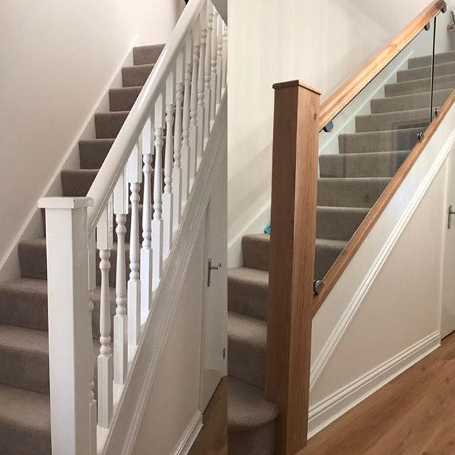 Before &amp; After our latest staircase! Wow what a difference it made! The client is very happy 😊😊
.
.
.
.
#carpentry #carpentrylife #carpenter #hitchin #letchworth #carpentryuk #staircase #joinery #diy #housedecor #design #housedesign